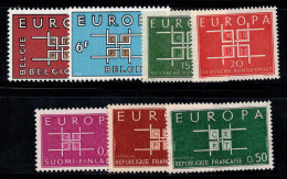 Europe CEPT 1963 Neuf ** 100% Belgique, France, Allemagne - 1963