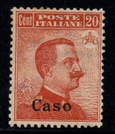 Cas 1917 Sass. 9 Neuf * MH 60% 20 Cents... - Aegean (Caso)