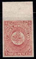 Terre-neuve 1861 SG 18 Neuf ** 100% 4 P, Flore, Fleurs - 1908-1947