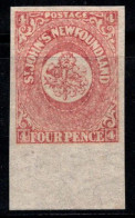 Terre-neuve 1861 SG 18 Neuf ** 100% Fleurs, Flore, 4 P - 1908-1947