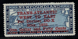 Terre-Neuve 1932 SG 221 Neuf ** 100% Surimprimé Bleu Transatlantique - 1908-1947