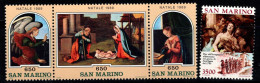 Saint-Marin 1989 Sass. 1270-72, 275 Neuf ** 100% Religion - Unused Stamps