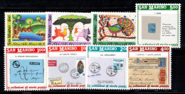 Saint-Marin 1989 Sass. 1250-1257 Neuf ** 100% Dessins, Exposition - Unused Stamps