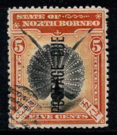 Bornéo Du Nord 1897 Mi. 11 Oblitéré 80% Timbre-taxe 5 C - North Borneo (...-1963)