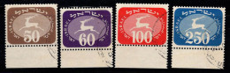 Israël 1952 Mi. 17-20 Oblitéré 100% Timbre-taxe Faune, Cerf - Timbres-taxe