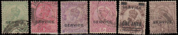 Inde Anglaise Service 1912. ~ S 55 / 79 - George V  (6 V.) - 1911-35  George V