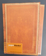 PAPER BLANCKS OLD LEATHER 144 PAGES 13X17,5CM+STYLO BIC NOIR AVEC RECHARGE NEUF VOIR 2 SCANS - Andere & Zonder Classificatie