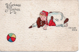 Illustrateur Carl DIEHL Berlin. Joyeuses Pâques . Carte  Rare - Diehl, Carl