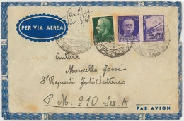 LETTERA VIAGGIATA 1942 VIA AEREA COPPIA FRANCOBOLLI (SX17 - Marcophilie (Avions)