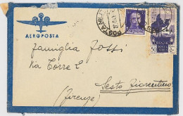 LETTERA VIAGGIATA 1941 DA LIBIA VIA AEREA DOPPIA AFFRANCATURA (SX161 - Libyen