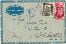 LETTERA VIAGGIATA VIA AEREA 1942 DA LIBIA - CENSURA DOPPIA AFFRANCATURA (SX171 - Libya