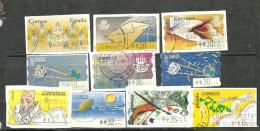 ESPAGNE SPAIN SPANIEN ESPAÑA 1994-97 SET 10 SELLOS ATM LOTE (4) ON PAPER - Used Stamps
