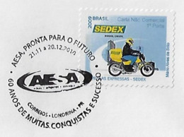 Brazil 2010 Cover Commemorative Cancel 60 Years Of AESA Truck Spring Artifact Expander From Londrina - Covers & Documents