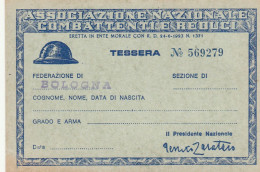 TESSERA 1970 ASSOCIAZIONE NAZIONALE COMBATTENTI E REDUCI (SY109 - Seals Of Generality