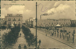 TRANI - PIAZZA VITTORIO EMANUELE II - EDIZIONE BIANCHI - SPEDITA 1918 ( 19620 ) - Trani