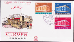 Europa CEPT 1969 Monaco FDC2 Y&T N°789 à 791 - Michel N°929 à 931 - 1969