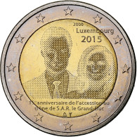 Luxembourg, 2 Euro, 15ème Anniversaire De L’accession Au Trône, 2015 - Luxemburgo