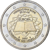 Pays-Bas, 2 Euro, Traité De Rome 50 Ans, 2007, Utrecht, SPL, Bimétallique - Netherlands