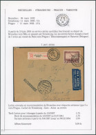 Collection (SABENA) - Affranch. Mixte Sur L. Par Avion De Bruxelles (1932) > Prague / Tarif, Cachet. - Storia Postale