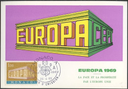 Europa CEPT 1969 Monaco CM1 Y&T N° 791 - Michel N°MK931 - 1f EUROPA - 1969