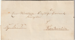 POLAND   -- KOSCHENTIN  --  KOSZECIN  --  SCHLESIEN  --   PREFILATELIC FOLDED LETTER  -  1875 - ...-1860 Prephilately