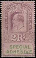 Inde Anglaise Spécial. ~ 2 R. Edouard VII - 1902-11 Roi Edouard VII