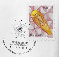 Brazil 2003 Cover Commemorative Cancel 5 Years At The State University Of Goiás In Goiânia Fireworks - Lettres & Documents