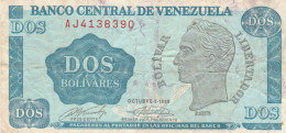 BANCONOTA VENEZUELA -DOS BOLIVARES - 1989 - VF (TY2014 - Venezuela