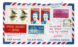 Enveloppe Letter Lettre Cover CANADA Special Delivery Expres Par Avion Air Mail Correo Aereo - Covers & Documents