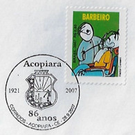 Brazil 2007 Cover Commemorative Cancel 86 Years Of Acopiara City Coat Of Arms - Lettres & Documents