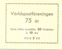 SWEDEN, 1949, Booklet 90,  (Facit), Mi 351, UPU- 75th Anniversary - 1981-..