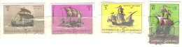 Rsm 1963 619-20 622-23 Navi Storiche Solo 4 Val Fu - Oblitérés