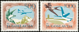 AVE184 - Yugoslavia 1985 (MNH) Mi 2098A.99A D 12,5) - Gypaetus Barbatus,Hirundo Rustica - Konvolute & Serien