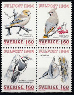 AVE059 - Sweden 1984 (MNH) (Mi 1307-1310) - Coccothrauste C...Sitta Europaea.jpg - Collections, Lots & Series