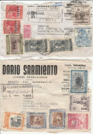 FRANCOBOLLI SU FRAMMENTO ANNI 50 ALCUNI SOVRASTAMPATI , POSTA AEREA - COLOMBIA (VP511 - Colombie