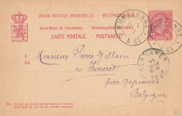 CARTOLINA POSTALE GRAN DUCHE DE LUXENBURG 1897 (VP2 - 1895 Adolphe Rechterzijde