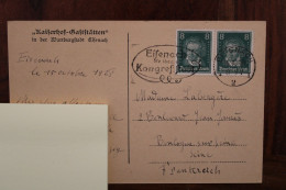 1928 Einsenach Cover Deutsches Reich Allemagne Postkarte - Lettres & Documents