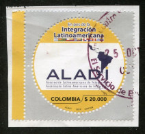 COLOMBIA (2019) En Pos De La Integración Latinoamericana - ALADI - Used Stamp On Paper, Timbre Oblitéré Sur Papier - Colombie