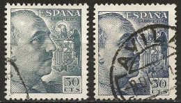 Spain 1949 - Mi 849Ca - YT 791 ( General Franco )  Two Shades Of Color - Errors & Oddities