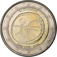 Slovénie, 2 Euro, 10 Ans De L'Euro, 2009, SUP+, Bimétallique, KM:82 - Slovenia