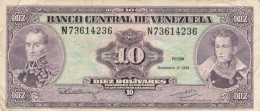 BANCONOTA 10 BOLIVARES VENEZUELA VF (VX980 - Venezuela