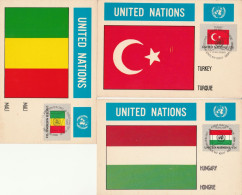 3 MAXIMUM CARDS 1980 NAZIONI UNITE NEW YORK  (VX804 - Maximumkarten