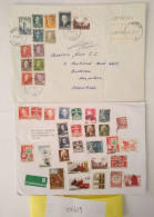 2 LETTERE GRANDI DANIMARCA (VX419 - Covers & Documents