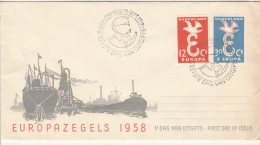 FDC OLANDA 1958 EUROPA (VX165 - FDC