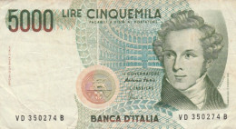 BANCONOTA ITALIA LIRE 5000 (VX1558 - 5.000 Lire