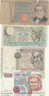 LOTTO 4 BANCONOTE ITALIA VF (VX1054 - Andere & Zonder Classificatie