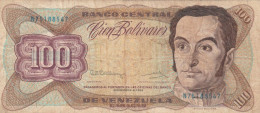 BANCONOTA 100 BOLIVARES VENEZUELA VF (VX1018 - Venezuela