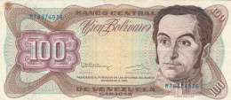 BANCONOTA 100 BOLIVARES VENEZUELA VF (VX1016 - Venezuela