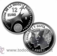 ESPAÑA MONEDA DE 12 EUROS DE PLATA DEL AÑO 2002 - KM # 1049 - Spagna