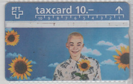 SWITZERLAND 1995 BOY BETWEEN SUNFLOWERS - Schweiz